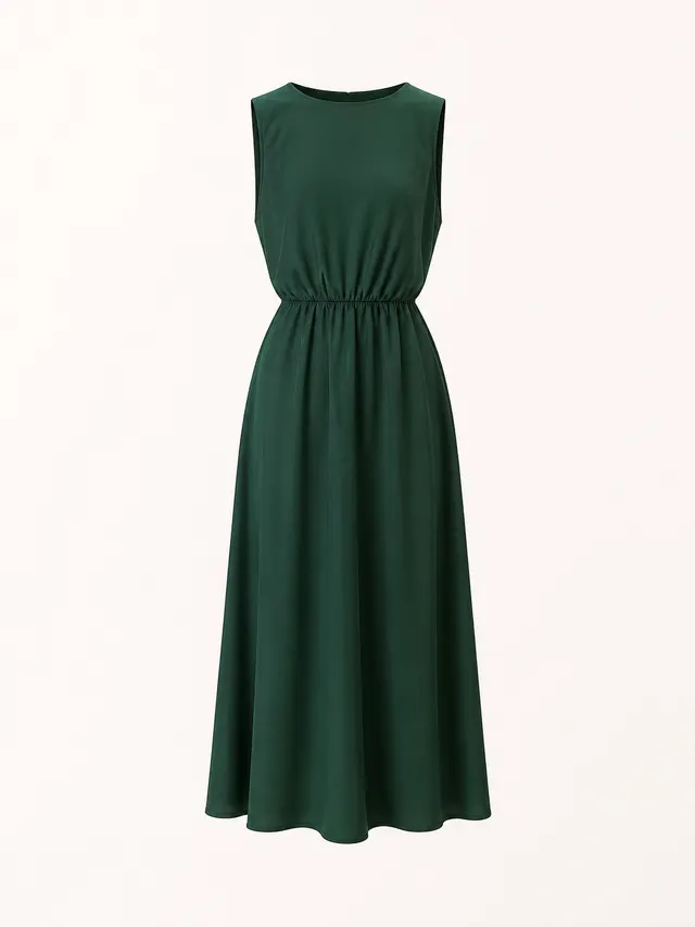Dress shown as a ghost mannequin product photo