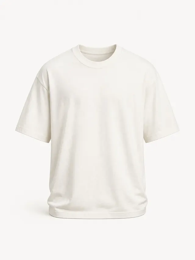 Knit t-shirt shown as a ghost mannequin product photo